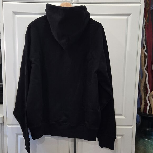 Helmut Lang Logo-Print Hooded Sweatshirt - Black - Picture 6 of 10